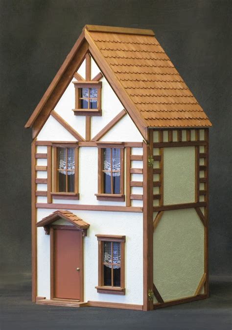 white wooden tudor 3 storey dolls house kit|Tudor Dolls House Kit .